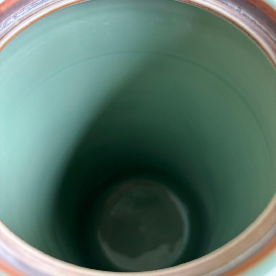 平安 手塚景雲造 青磁水指 細水指 共箱 茶道具
