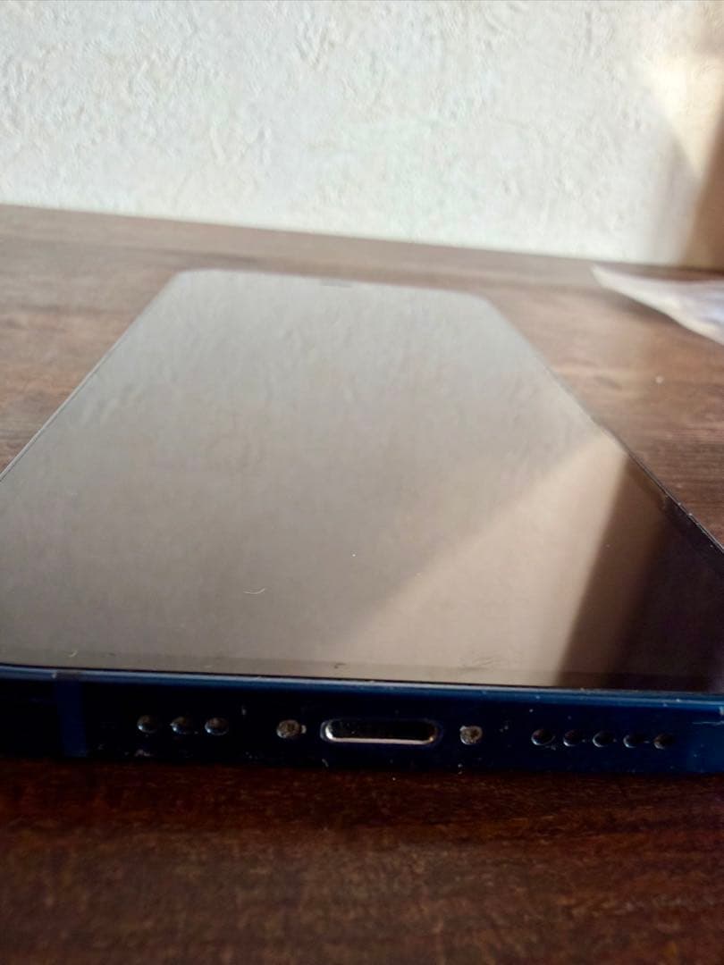 iPhone12 SIMフリー 128G 動作品 背面割れ ブルー