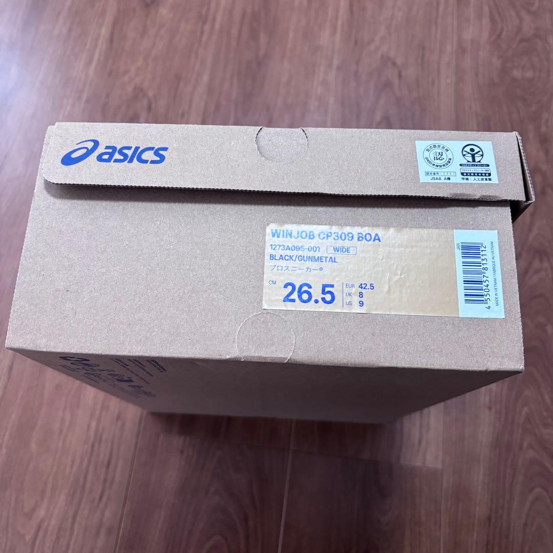 [未使用品] ASICS ウィンジョブ CP309 BO A ブラック 安全靴