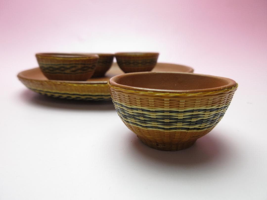 竹編細工 中国宜興 紫砂 茶器揃 煎茶道具 検索）中国骨董 MO70114