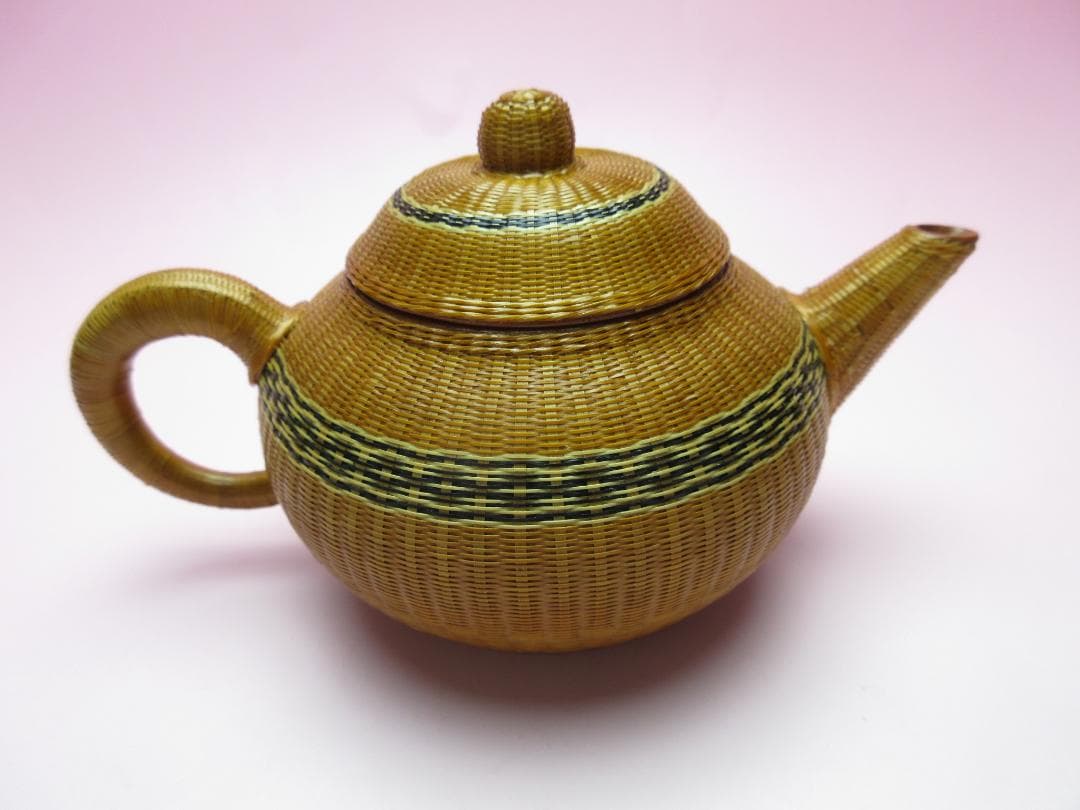 竹編細工 中国宜興 紫砂 茶器揃 煎茶道具 検索）中国骨董 MO70114
