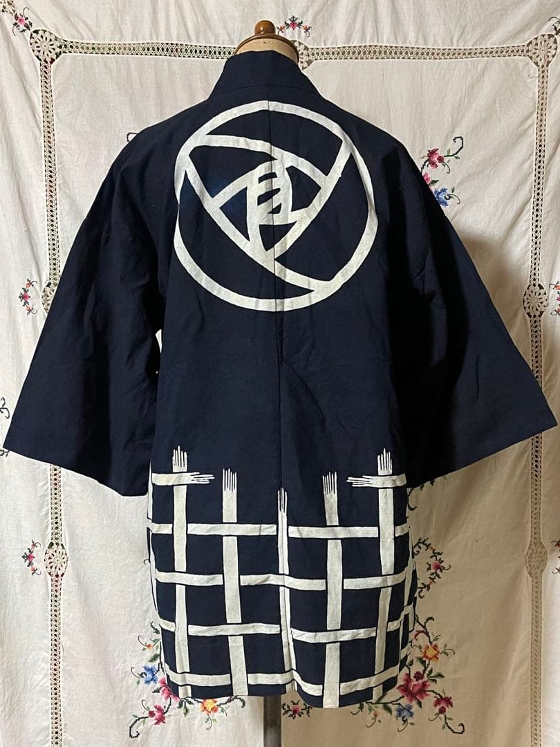 昭和レトロ 半纏 法被 藍染 羽織 ビンテージ JAPAN VINTAGE