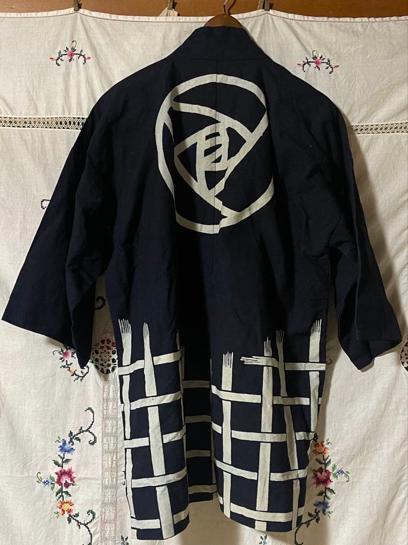 昭和レトロ 半纏 法被 藍染 羽織 ビンテージ JAPAN VINTAGE