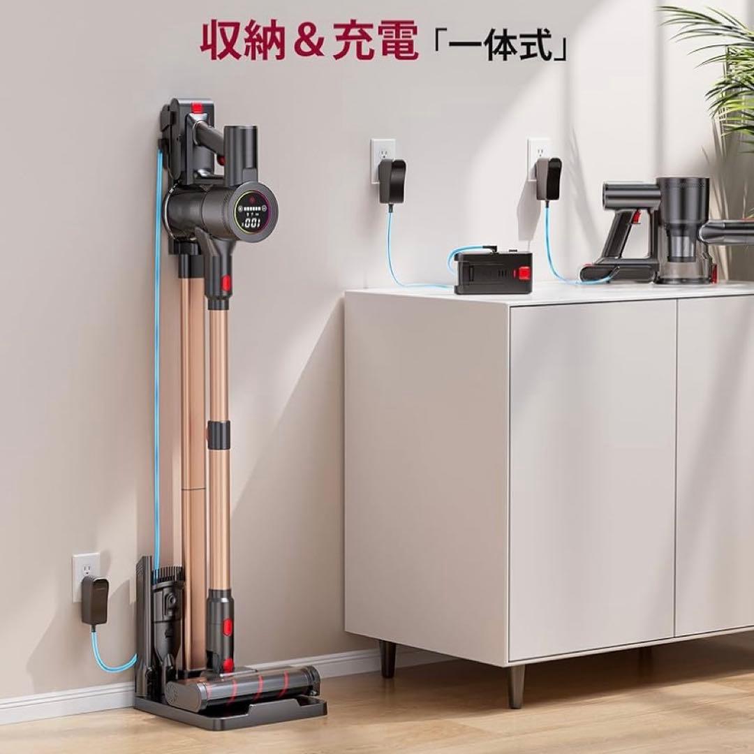 コードレス掃除機 自走式 軽量 静音 LED 70分稼働 強力吸引 家庭用