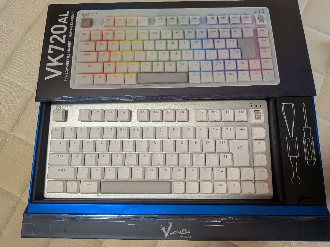 ELECOM VK720AL ロープロファイルキーボード （キーキャップ換装品）