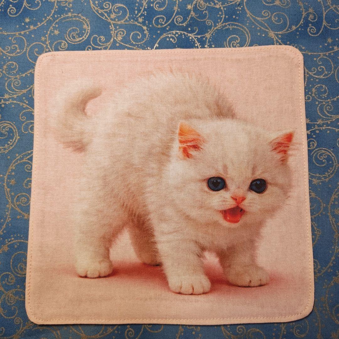 ＊Cherry＊　ハンカチ　ねこちゃん柄ハンドメイド2/14