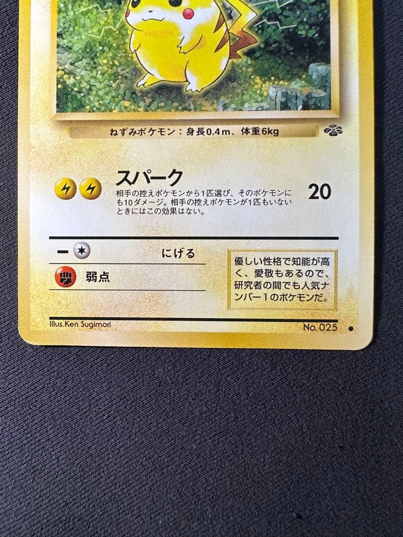 旧裏 良品 ピカチュウ ポケモンジャングル②センタリング○