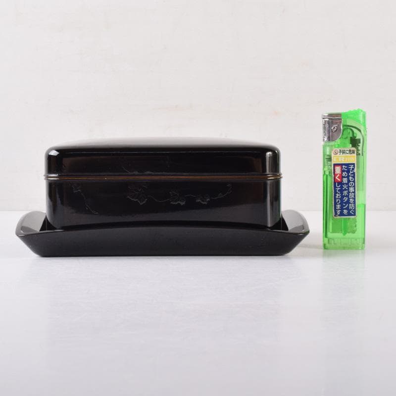 茶道具　金森春次作　草文　莨入　煙草盆　共箱　C　8045