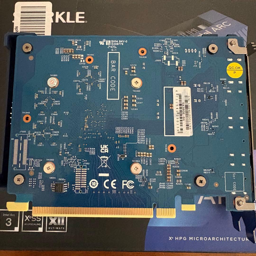 グラフィックボード・グラボ・ビデオカード SPARKLE Intel Arc A380 ELF