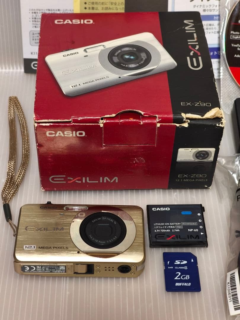 CASIO EX-Z90 コンパクトデジタルカメラ ゴールド 付属品多数