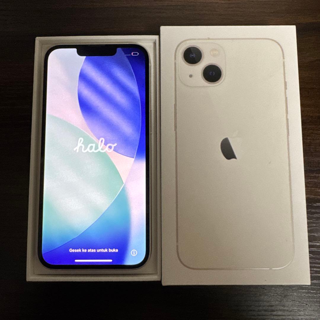 美品 iPhone13 本体 128GB SIMフリー ホワイト 白 Apple