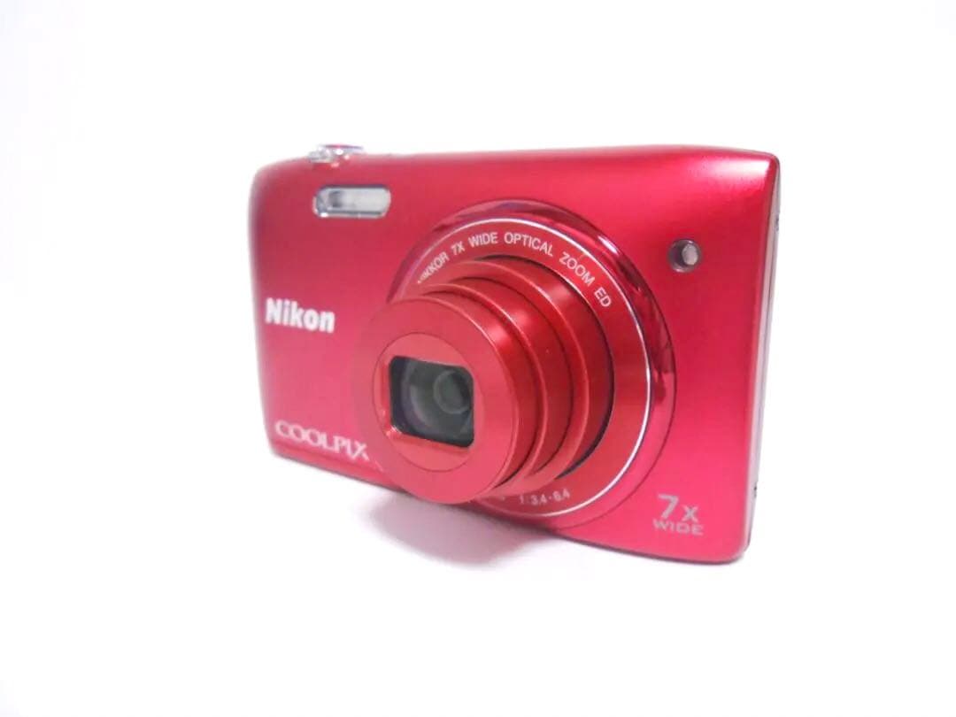 【極美品・返品保証】　ニコン　Nikon COOLPIX S3400 レッド