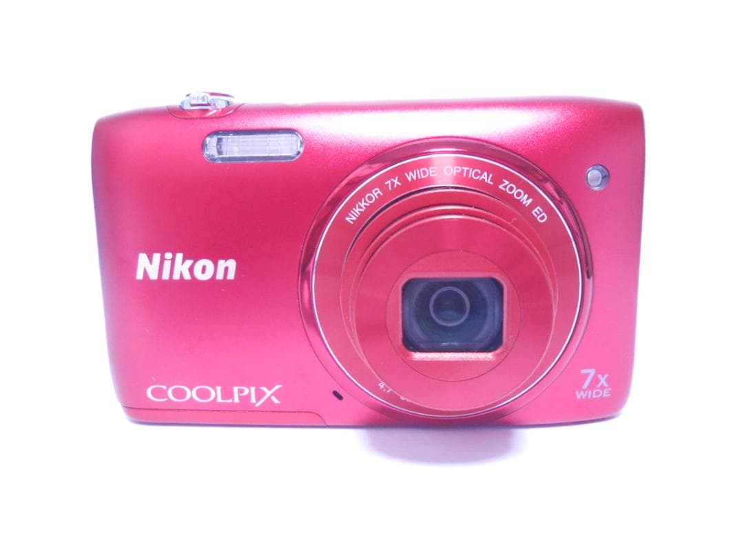 【極美品・返品保証】　ニコン　Nikon COOLPIX S3400 レッド