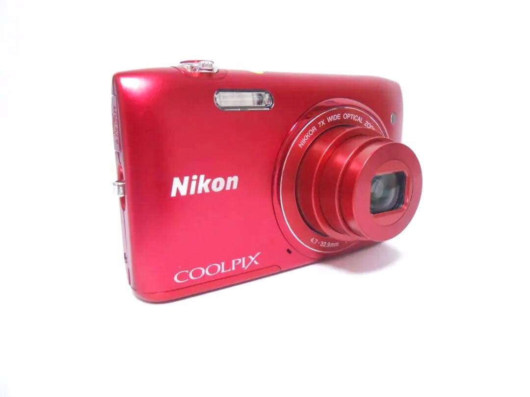 【極美品・返品保証】　ニコン　Nikon COOLPIX S3400 レッド