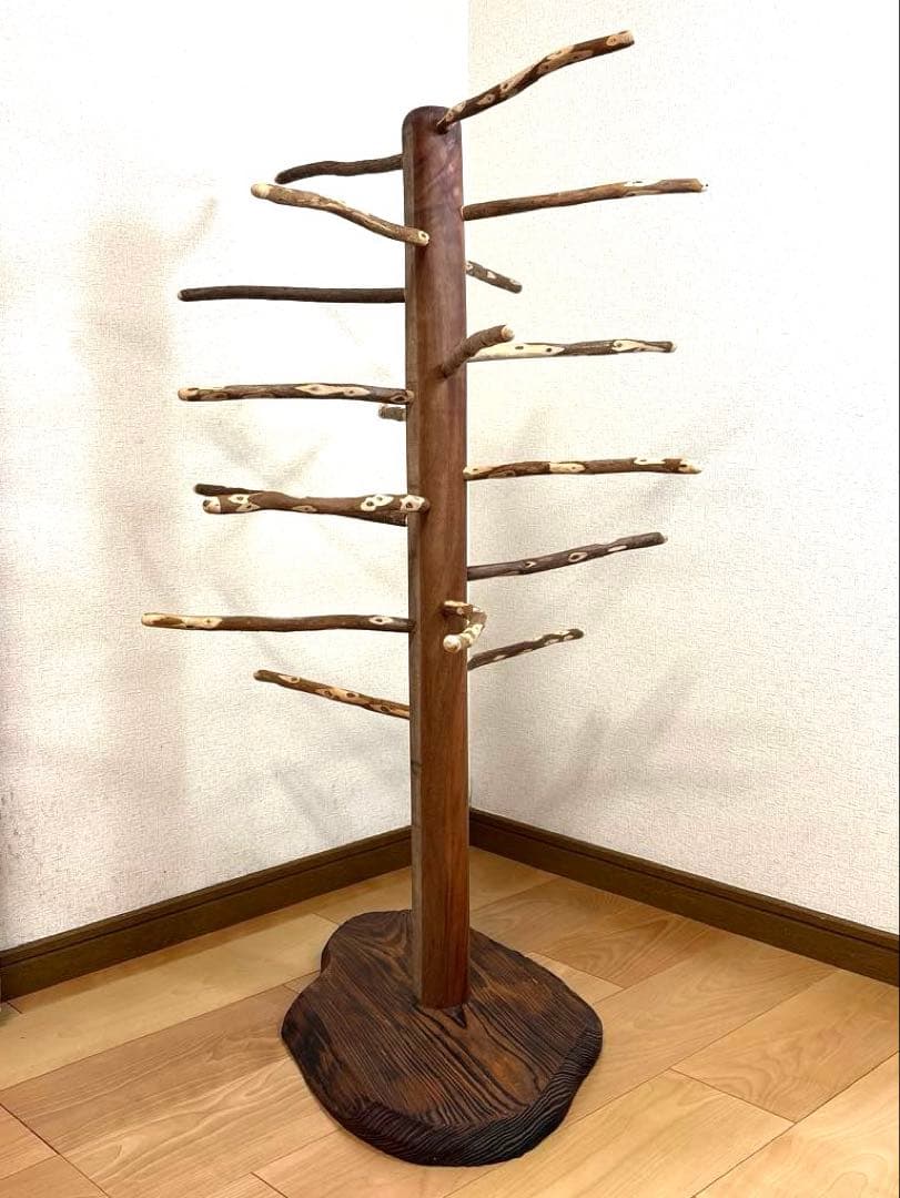 【小鳥〜中型鳥】トロピカルウッドの重量たっぷりバードスタンド