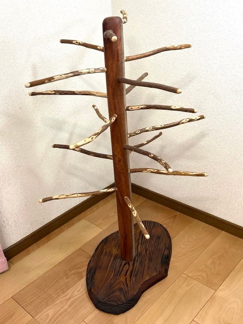 【小鳥〜中型鳥】トロピカルウッドの重量たっぷりバードスタンド