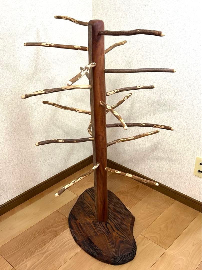【小鳥〜中型鳥】トロピカルウッドの重量たっぷりバードスタンド