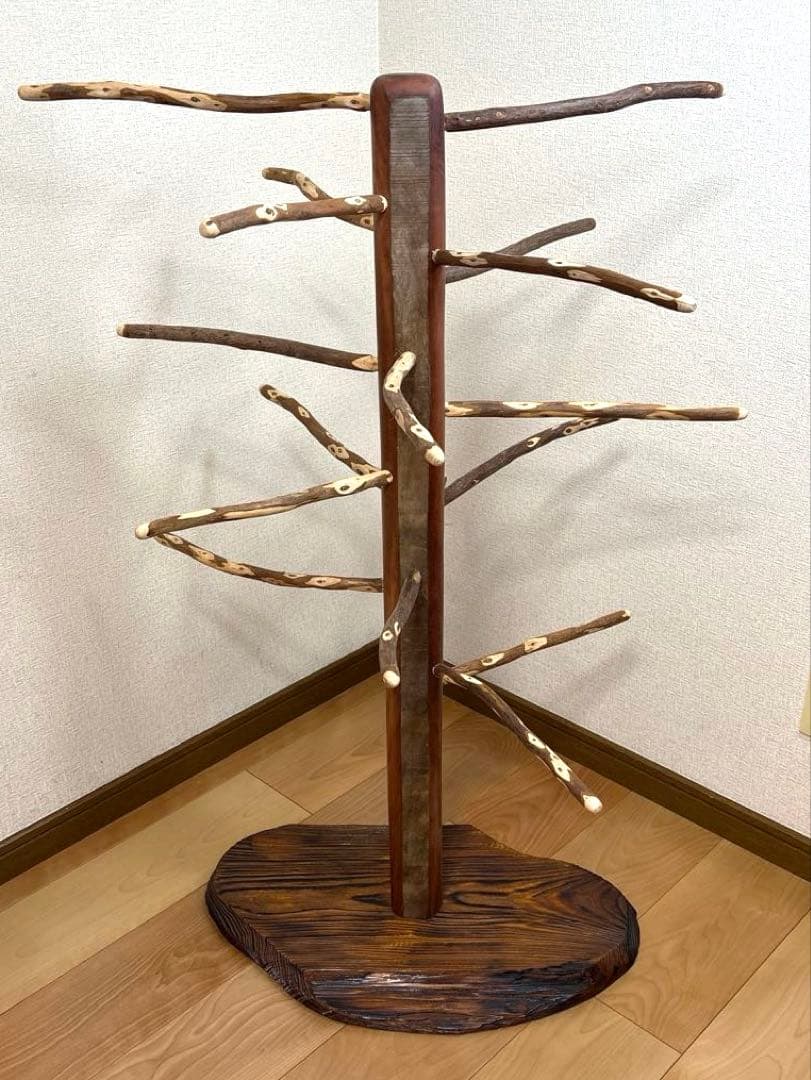 【小鳥〜中型鳥】トロピカルウッドの重量たっぷりバードスタンド