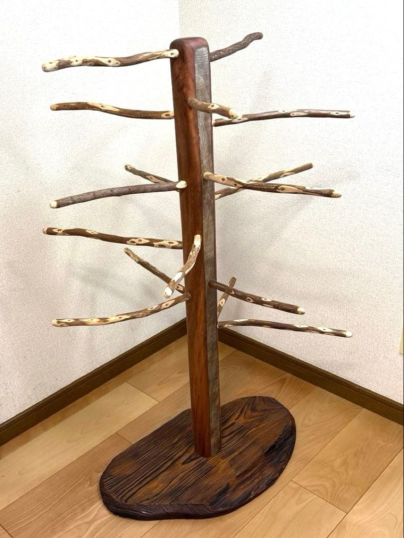 【小鳥〜中型鳥】トロピカルウッドの重量たっぷりバードスタンド