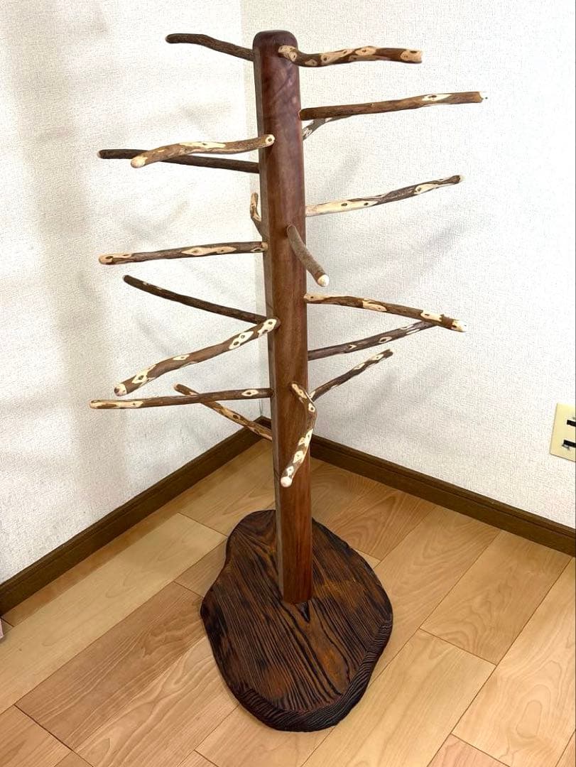 【小鳥〜中型鳥】トロピカルウッドの重量たっぷりバードスタンド