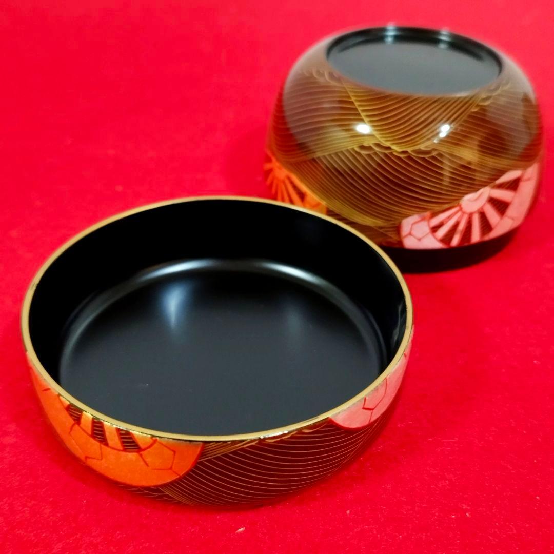 【高級茶道具】沈金平棗 溜 中村宗悦作(共箱 共布付)