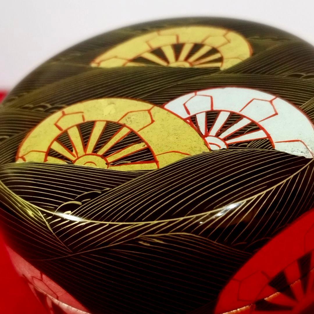 【高級茶道具】沈金平棗 溜 中村宗悦作(共箱 共布付)