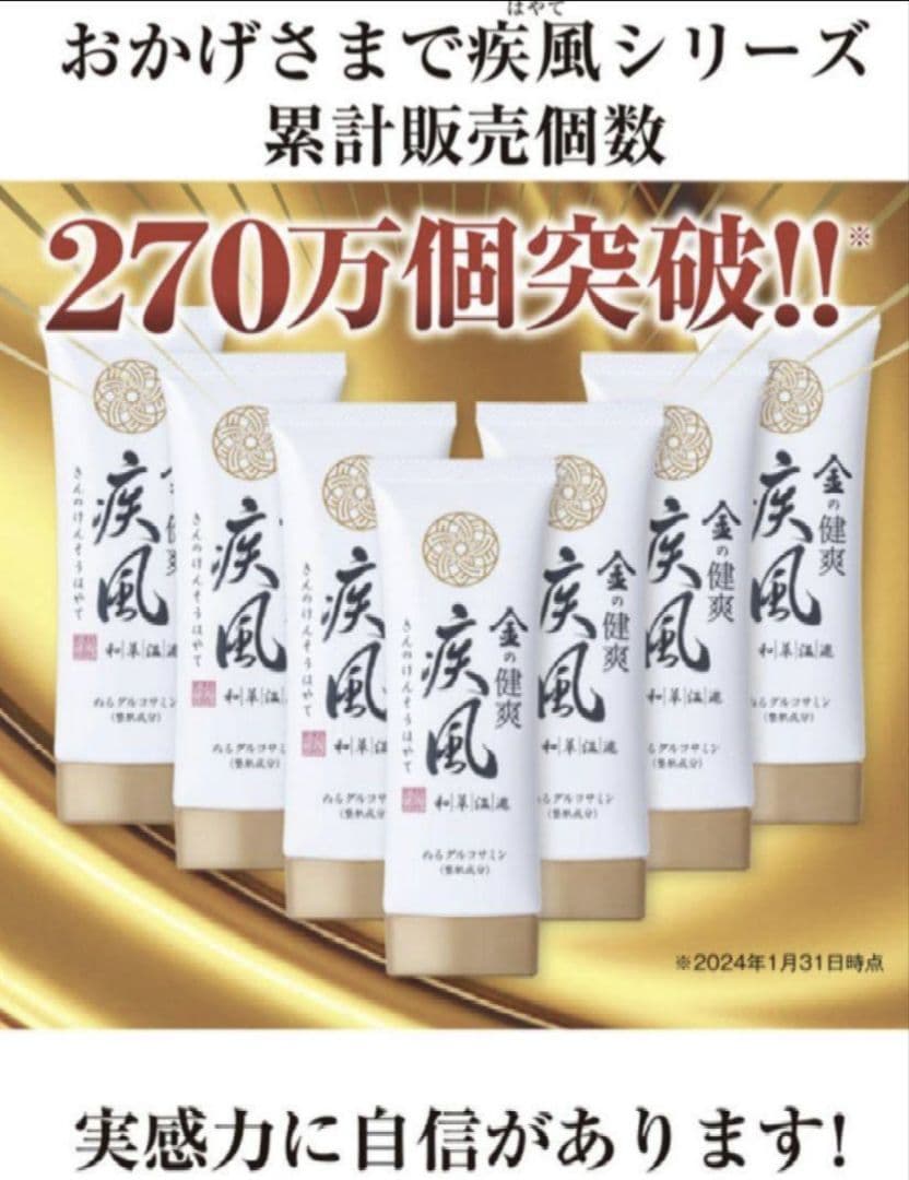 【新品未開封】金の健爽疾風　160g×1個