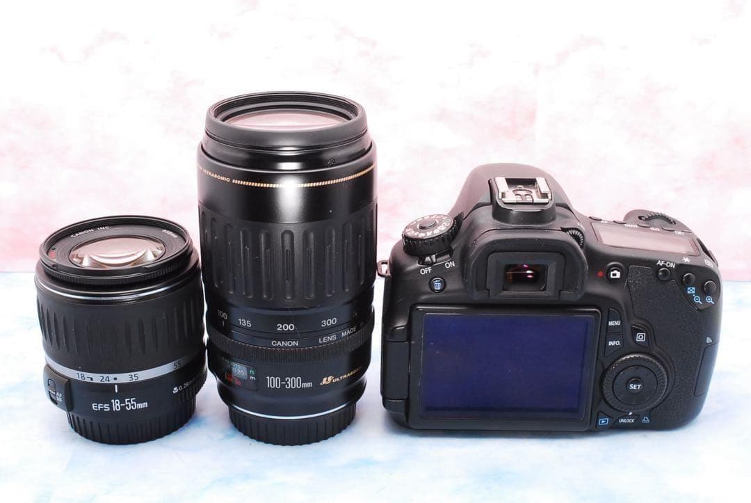 ☆キャノン EOS 60D☆バッグ付☆超望遠レンズ付Wレンズ☆一眼レフカメラ