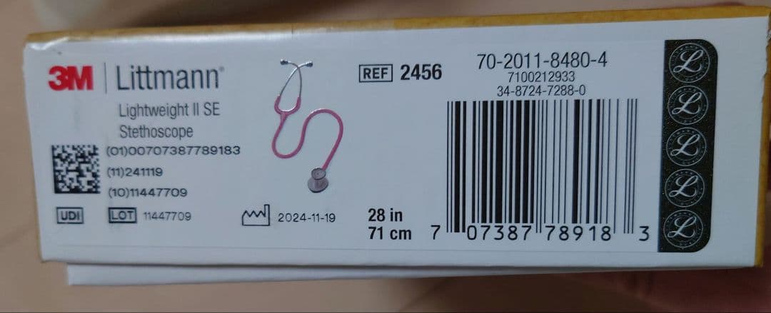 リットマンライトウェイトⅡSE　聴診器　パールピンク ほぼ未使用　ステソスコーフ