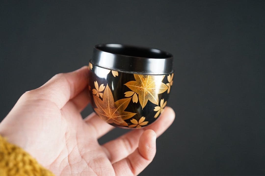 平野五郎 (桂山) 春秋蒔絵 中棗 共箱 茶道具