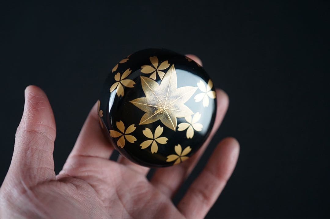 平野五郎 (桂山) 春秋蒔絵 中棗 共箱 茶道具