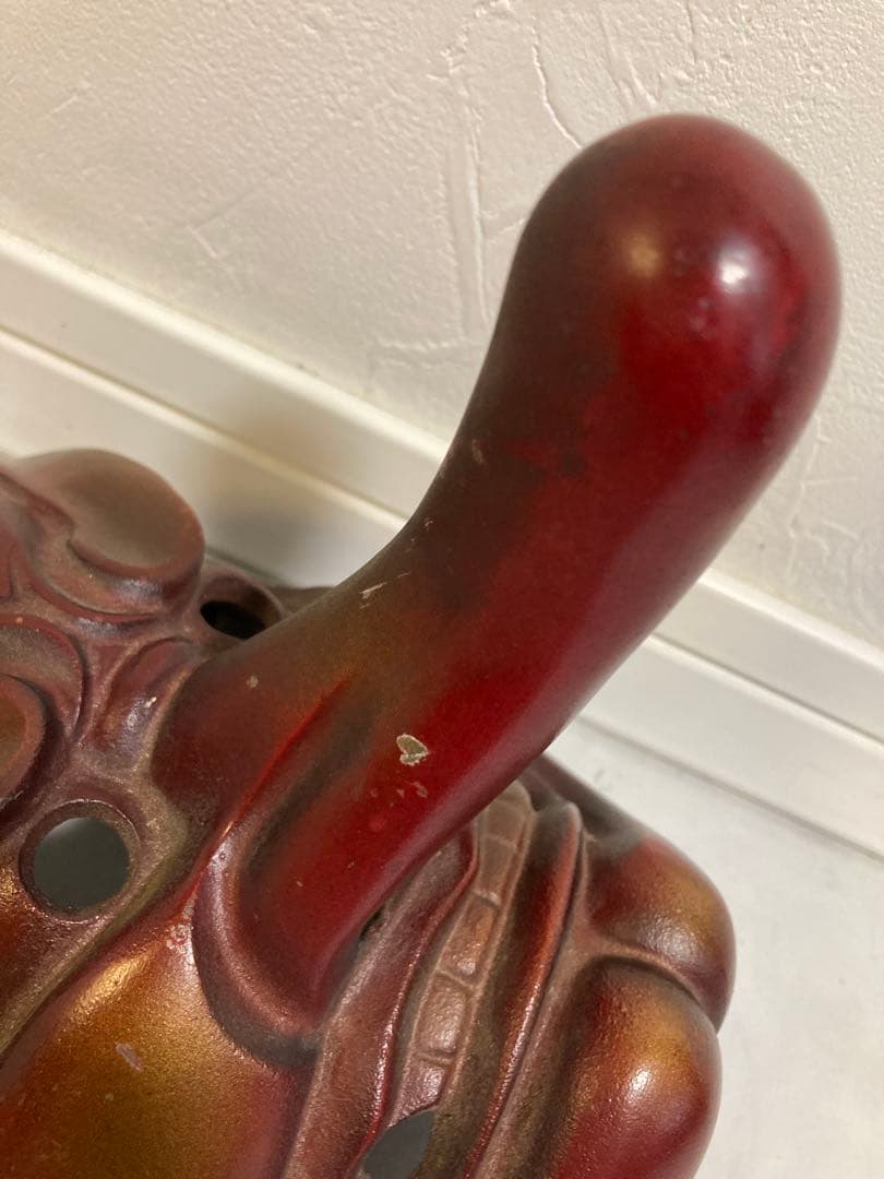 鉄製　お面　能面　天狗　魔除け開運　工芸品　アンティーク