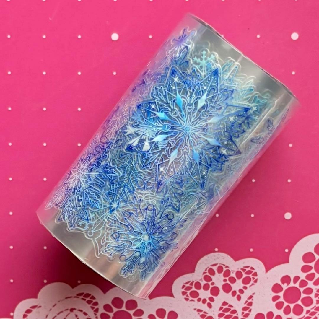 贝壳光 寒雪翩翩 6.5cm×5m 海外マスキングテープ　雪の結晶