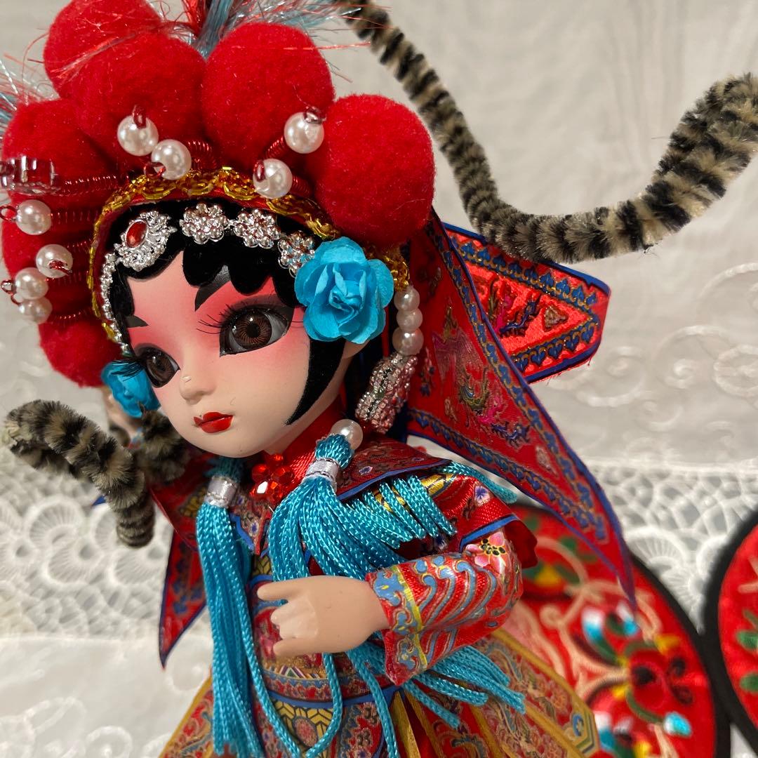 中国　伝統工芸品　京劇絹人　フィギュア　インテリア