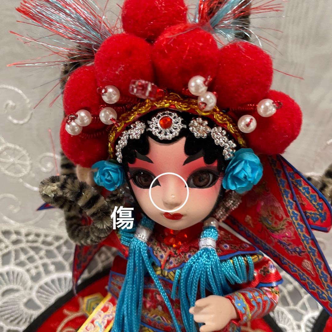 中国　伝統工芸品　京劇絹人　フィギュア　インテリア