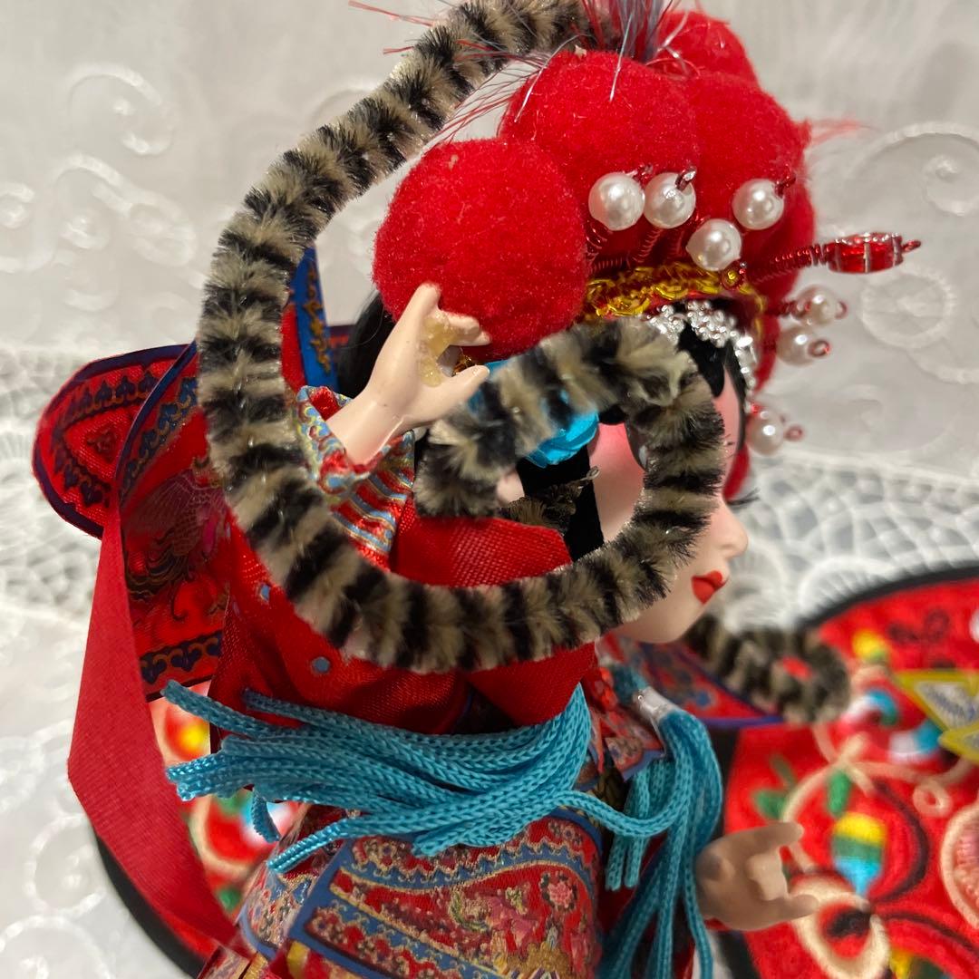 中国　伝統工芸品　京劇絹人　フィギュア　インテリア