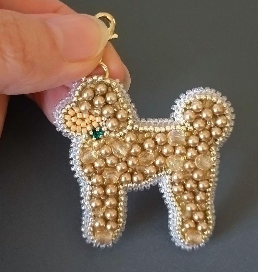 ☆MPMP☆ビーズ刺繍チャーム・ゴールデンレトリバー・スタンダードプードル
