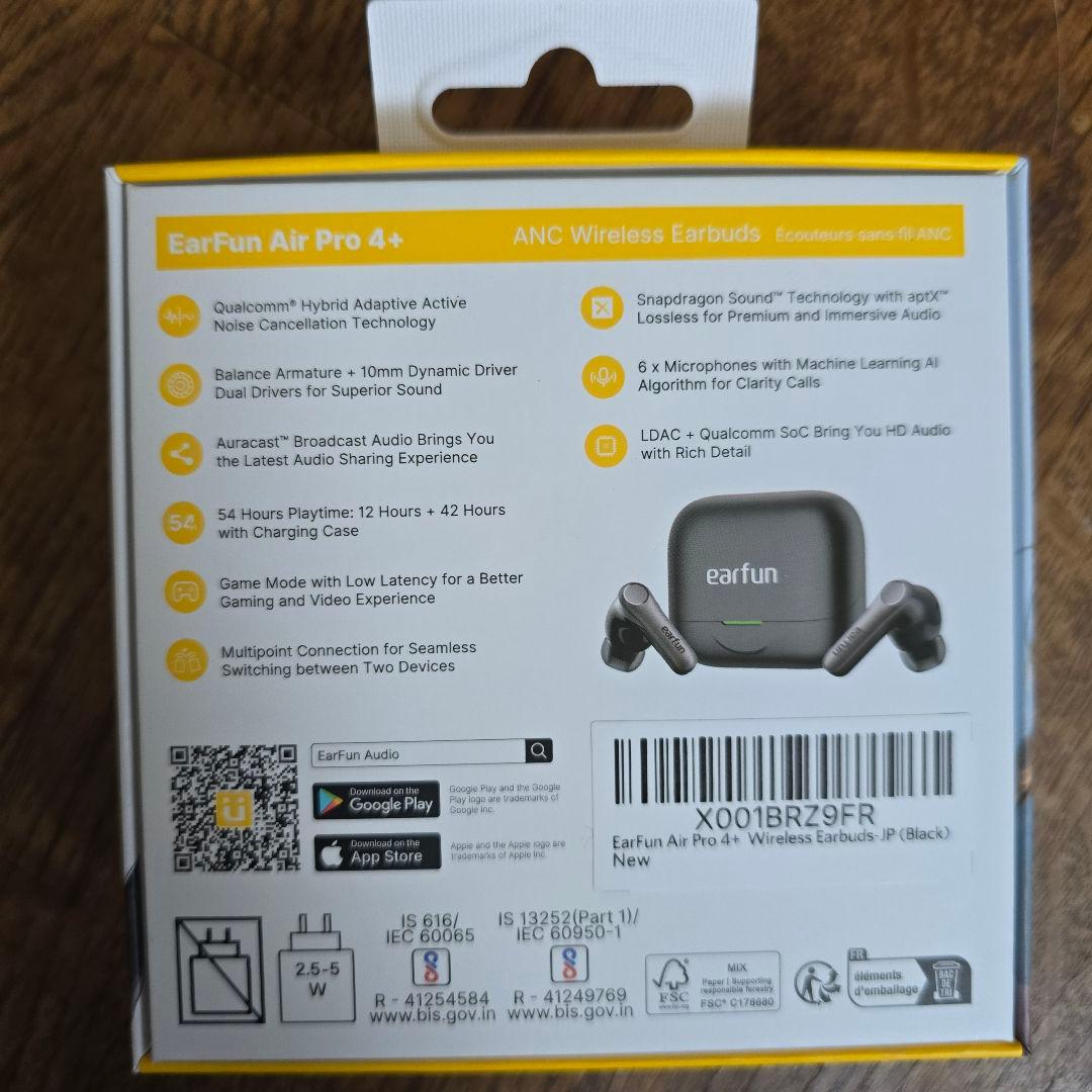 earfun air pro 4+ ブラック