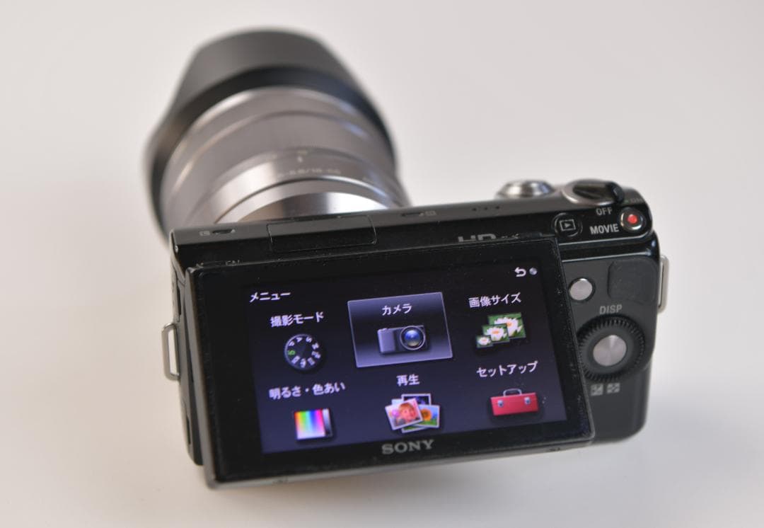 ソニ－NEX-5N+ストロボ+バッテリーグリップ(ジャンク扱い)