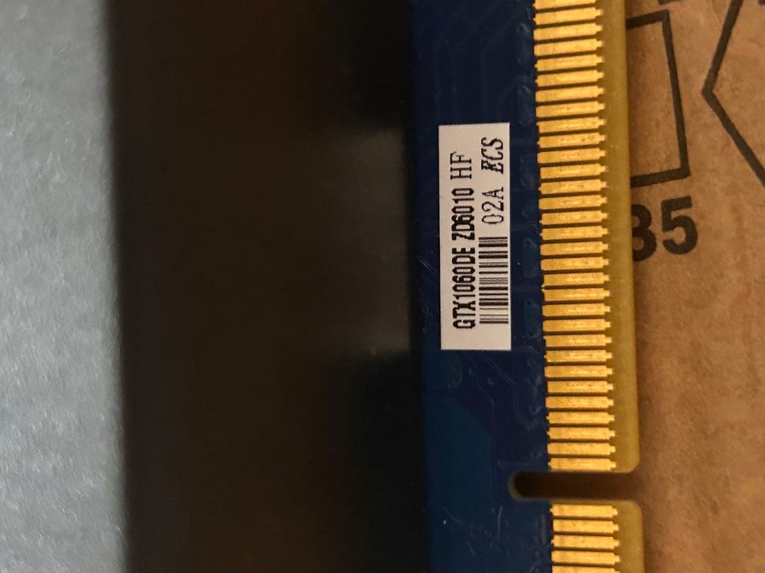 NVIDIA Geforce GTX1060DE ZD6010 HF 動作確認済