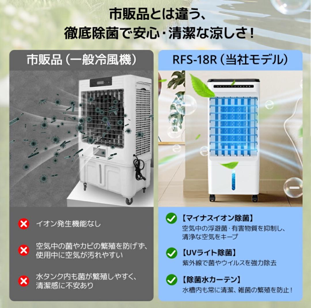 冷風扇 -21℃強力冷風 冷風機 1秒冷却 ミニクーラー 静音 5L大容量