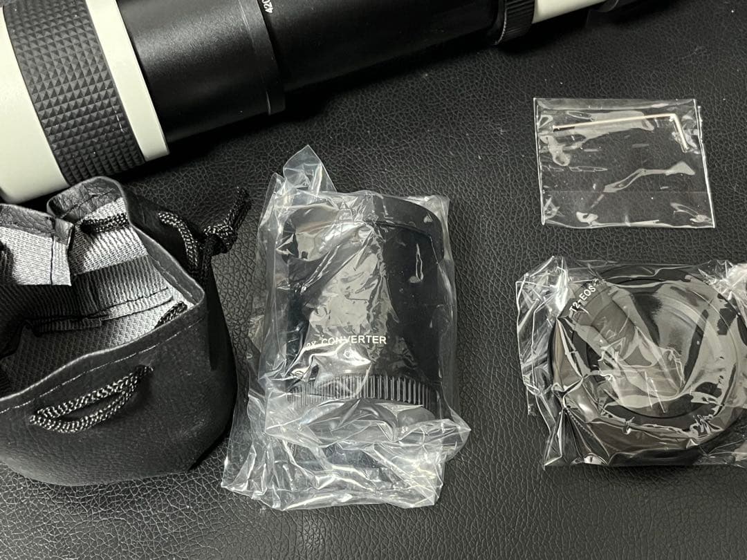 最安値‼️新品‼️CANON用　超望遠レンズ　eos kiss対応コンバーター付‼️