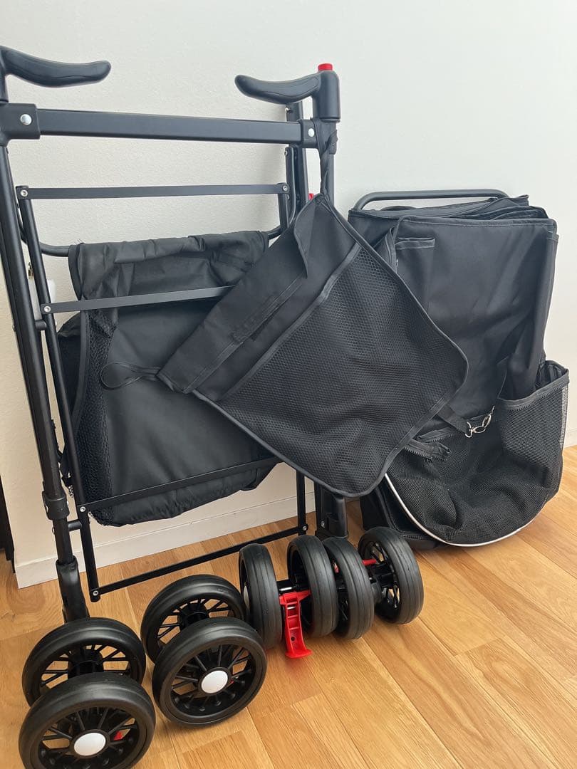 ペットカート❤️2way 分離式 対面式 ブラック 折りたたみ 最大20kg 黒