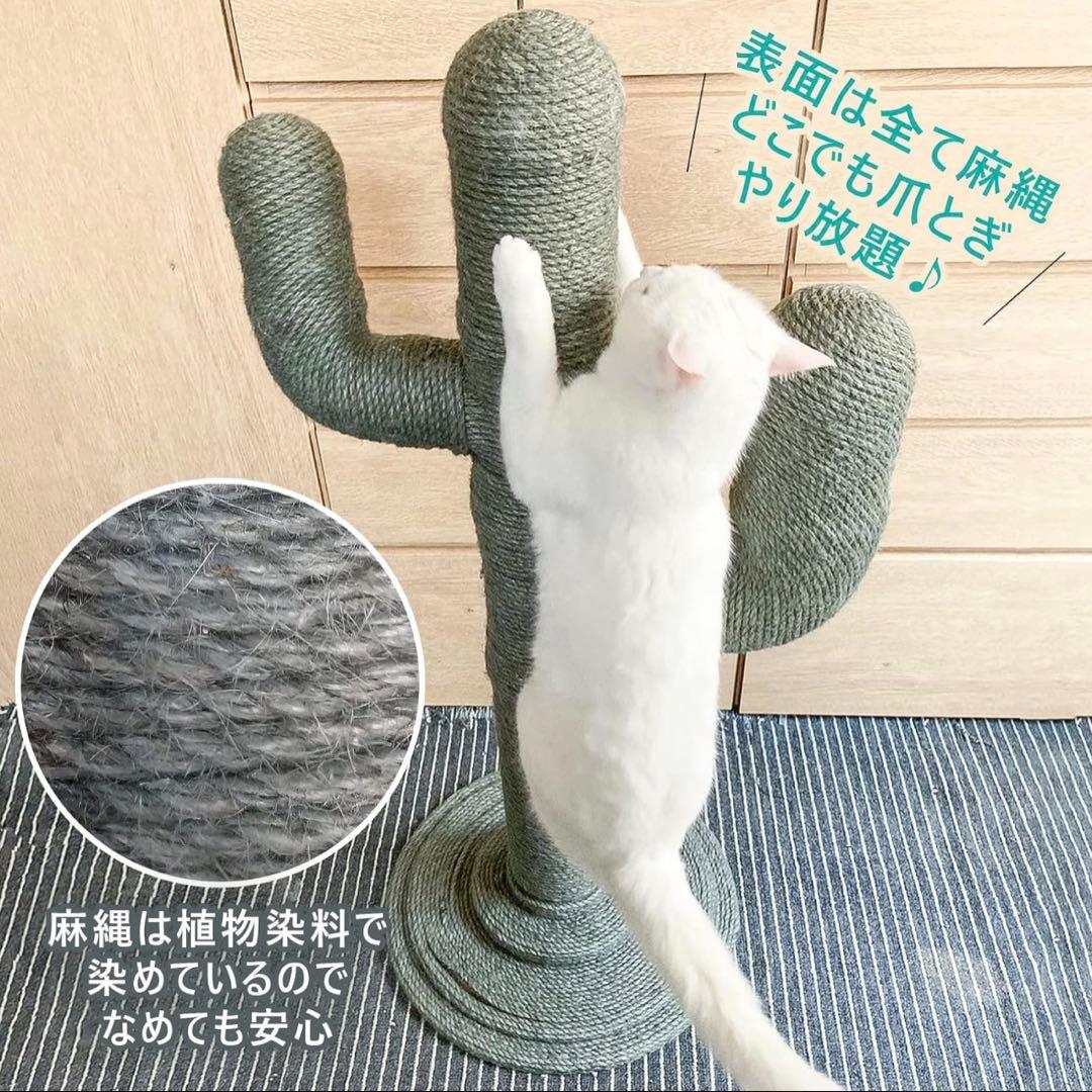 ペットアイ キャットタワー サボテン つめとぎ　グレー