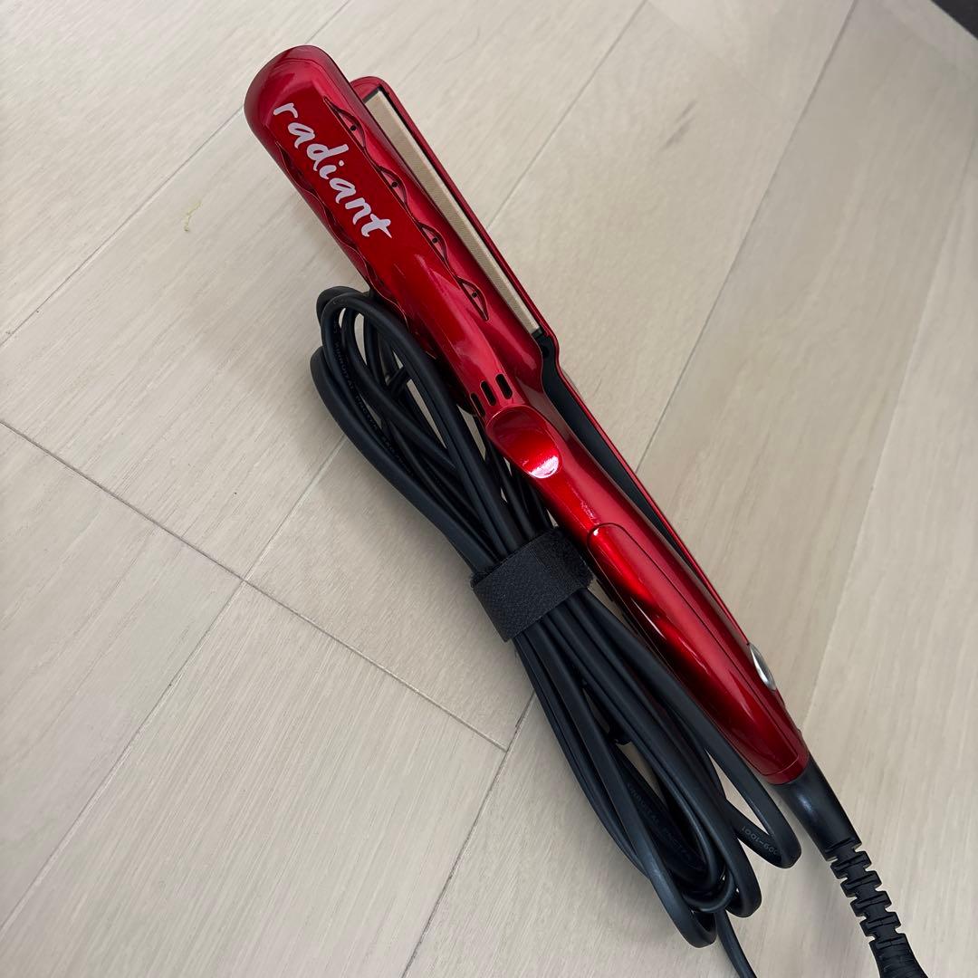 radiant セラミックヘアアイロン レッド