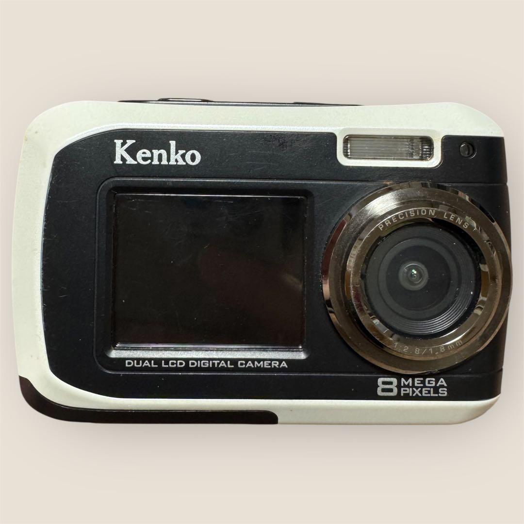 【自撮り・防水】Kenko デジタルカメラ DSC880DW デュアルモニター