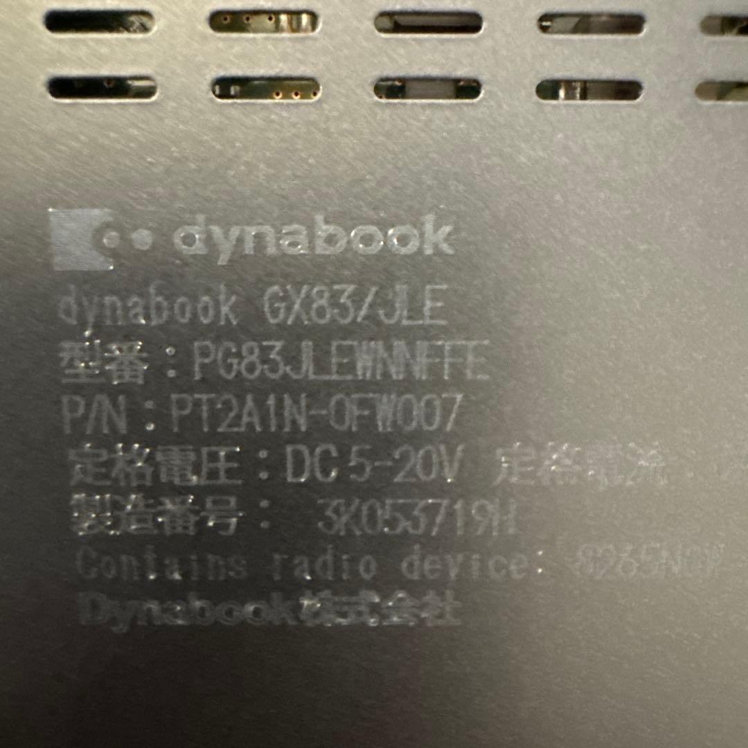 WindowsノートCore i5 238GB 8GB GX83／JLE