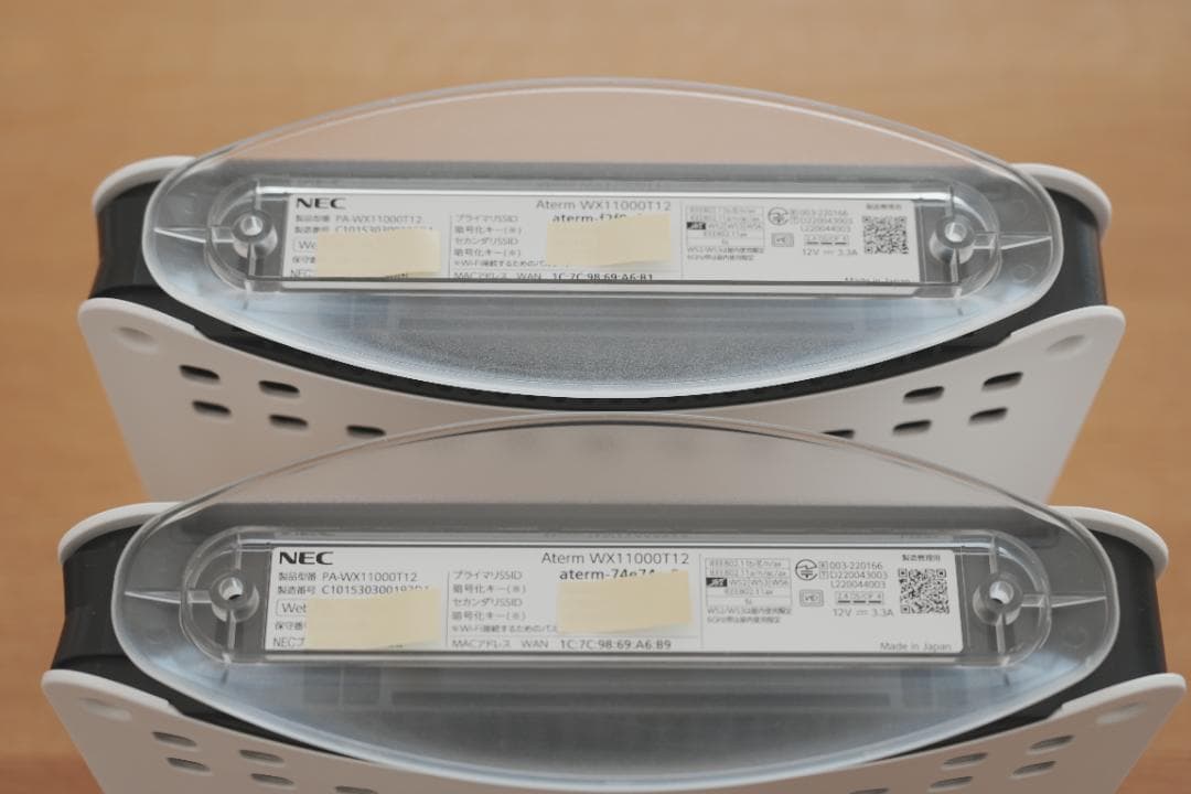 [美品] NEC 無線LANルーター Aterm WX11000T12 ×1台
