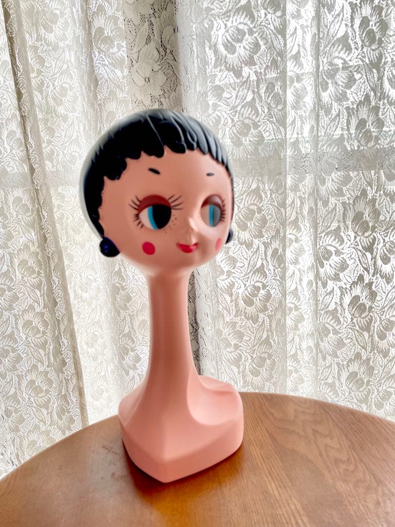 レトロ　Twiggy head ツィッギーマネキン 貯金箱