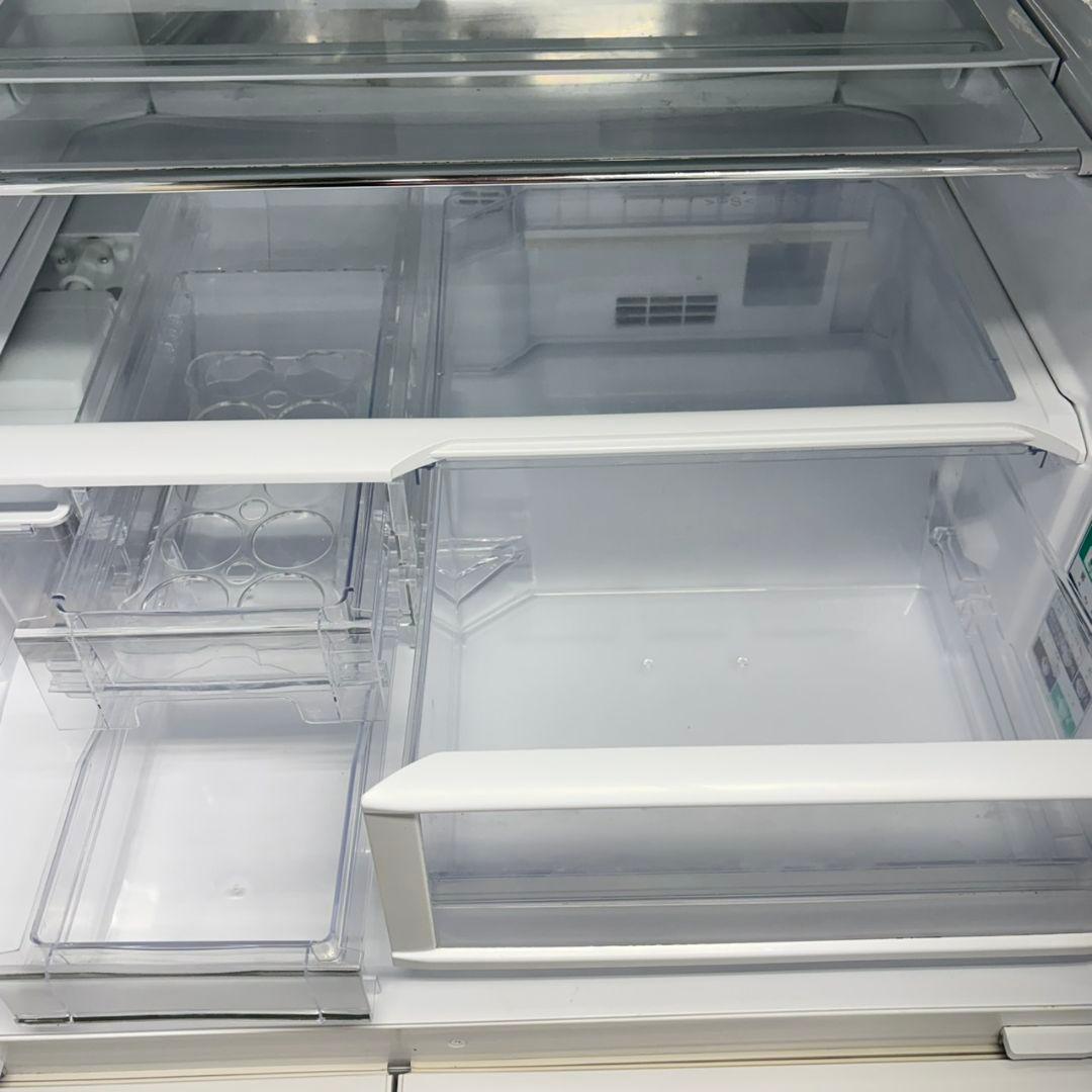 884 収納満載SHARP大型冷蔵庫！自動製氷　ガラストップ　480L　ホワイト